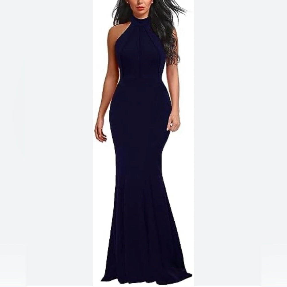 Bery dress navy blue maxi size medium